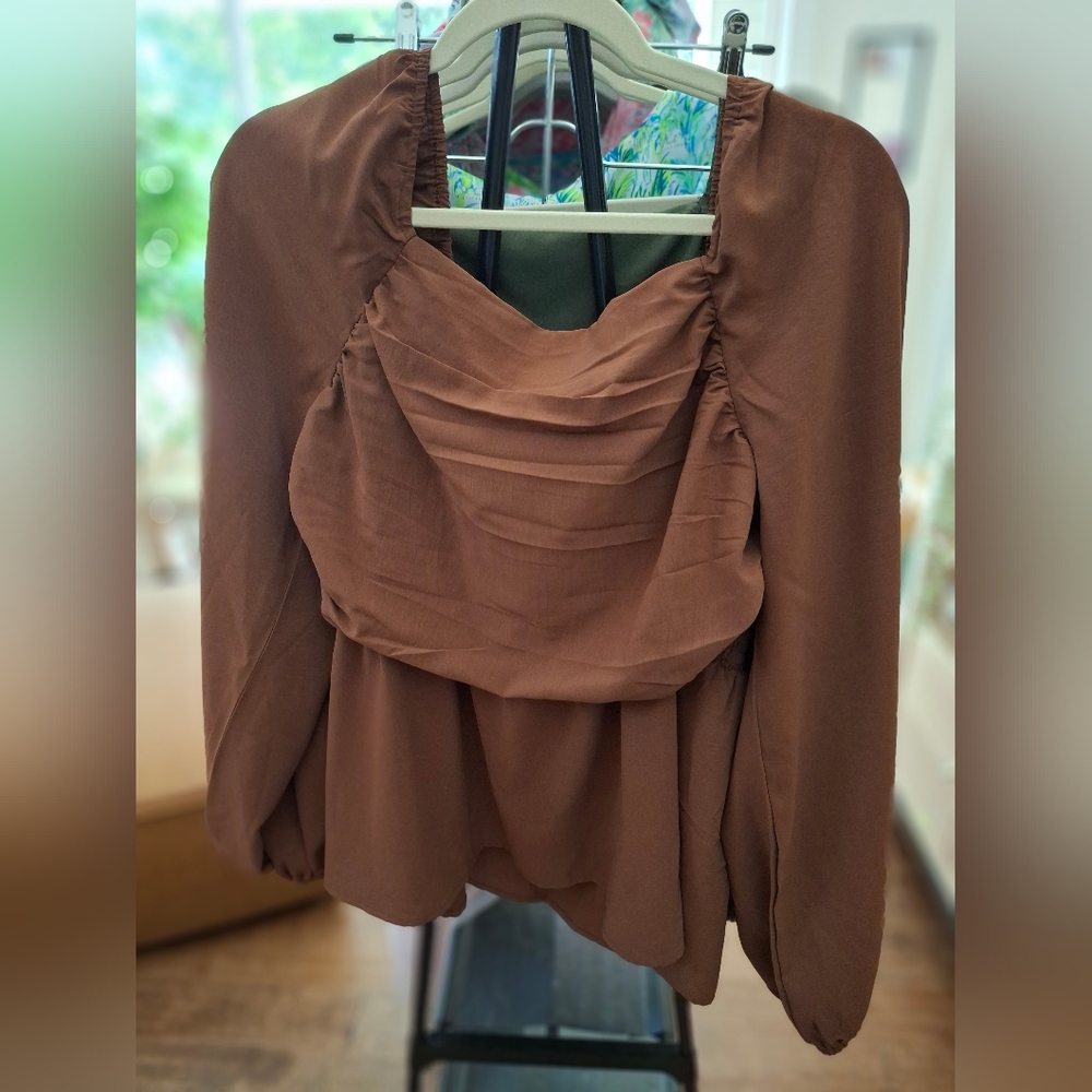 SHEIN Chic Brown Blouse